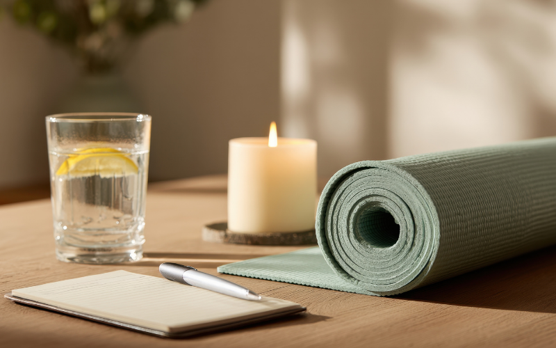 夜ヨガイメージ写真